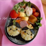 ひな祭りキャラ弁＊お内裏様とお雛様